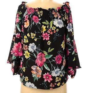 Haute Project Los Angeles Bohemian Black 3/4 Sleeve Top Size XL​